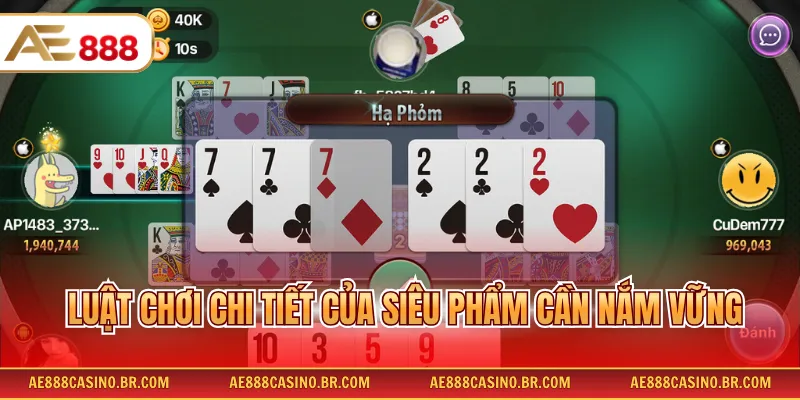 Luật chơi chi tiết của siêu phẩm cần nắm vững